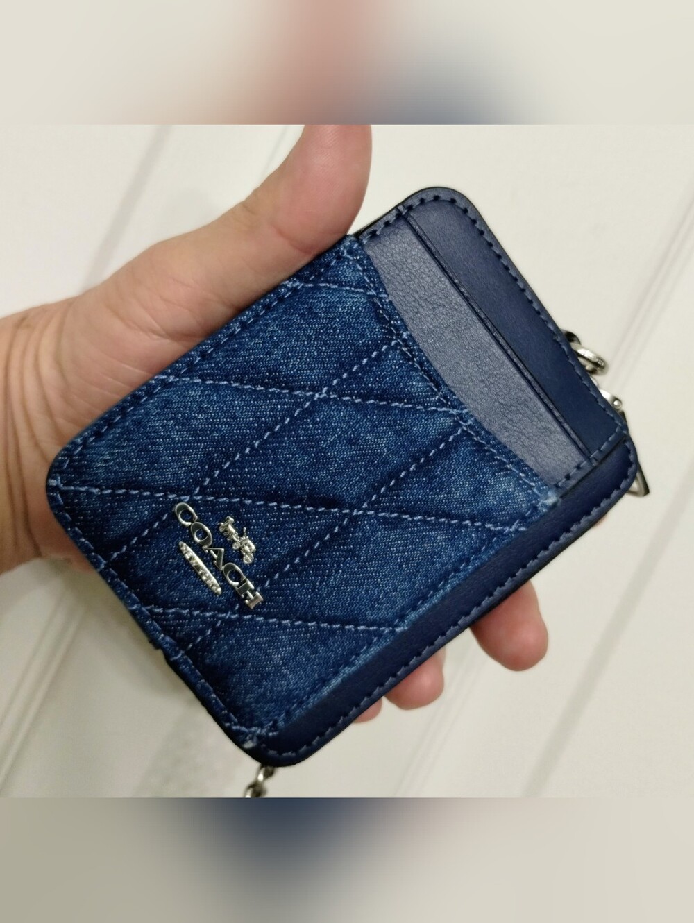 Coach Denim Mini Crossbody Bag NWT With Coach Denim Card Case Wallet NWT - Picture 11 of 13